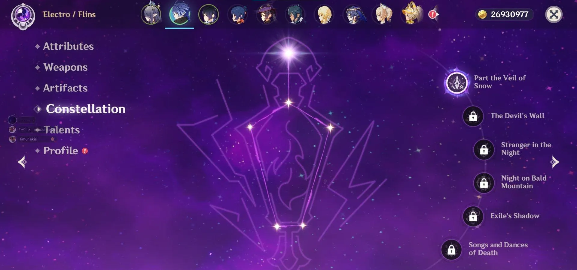 GI1367 High AR54 Lumine Starter with Nilou, Yelan, Mona, Dehya C1, Kyril Flins C1, Lauma, Diluc